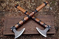 2 Ragnar Axe - Hand-Forged Carbon Steel Camping Axes picture