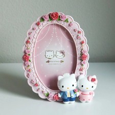 Vintage Sanrio Hello Kitty Dear Daniel Wedding Rose Photo Frame 9'Hx6.5