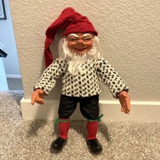 Vintage Arne Hasle Askim Norge Nordic Christmas Folklore Elf Gnome Doll Signed  picture