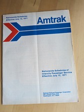 Amtrak National Timetable effective July 12, 1971 picture