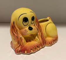 Vintage Royal Copley Cocker Spaniel Dog Planter – Gold Accents picture