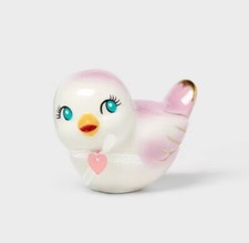 Retro Vintage Valentine Happy Valentines Day Figurine Love Bird Ceramic Figurine picture