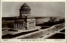 Grant's Tomb and Hudson River ~ New York City NY ~ Rotary real photo RPPC picture