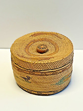 Nootka Alaskan Hand Woven Basket; Early 1900s; Small with Lid; Lot 15 picture