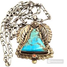 Very IMPORTANT Navajo VINTAGE Sterling Silver Royston Turquoise Necklace  picture