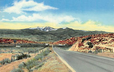 Postcard NM: Mt. Taylor from Highway 66, Grants, New Mexico, 1960's picture