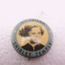 Shirley Temple Pinback Button My Friend Vintage Straight Pin picture