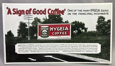 1920s HYGEIA Sign of Good COFFEE Baltimore ADVERTISING Ink BLOTTER Antique EX+ picture