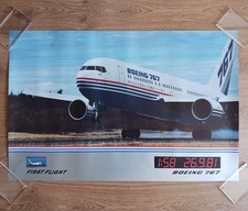 Vintage Boeing 767 First Flight September 26, 1981 Poster 23.5