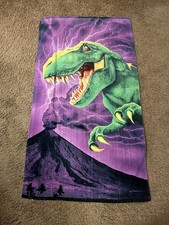 Vintage Uncle Jerry’s Beach Towel T Rex Dinosaur 30”x56” (t) picture