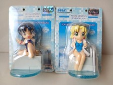 Evangelion Misato Katsuragi Ritsuko Akagi Figure Mini Display Swimsuit SEGA picture
