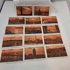 Turkey Constantinople Postcard Collection Early 1900s Sepia Tone Boats Seaside picture