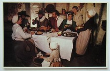 Plymouth Plantation Pilgrim Family Dinner Plimoth Massachusetts Postcard  picture