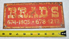 Vintage Brad's Rentals  Metal Sign 9
