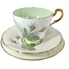PARAGON ROYAL WARRANT BRIDAL ROSE Trio Tea Cup Saucer & Plate of Fine Bone China picture