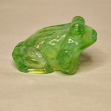 Boyd Glass Jeremy The Frog Figurine Light Green With White Slag Figure picture