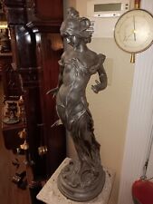 Antique French Sivered Bronze Maiden, Late Victorian Period/ Art Nouveau picture