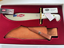 CASE XX BOWIE KNIFE FIXED BLADE US FLAG WHITE SYNTHETIC BRASS 12398 - NEW in BOX picture