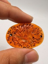 Stunning Rare Emperor Fighting  Roman Old Agate Seal Intaglio Stone Stamp picture