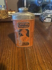 Antique, Cuticura Talcum Powder, Some Damaged And Still Full Of Powder. picture