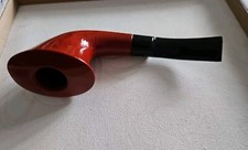 Vintage Tobacoo Pipe Curved Red Wood/Resin Smoking pipe Unmarked  picture
