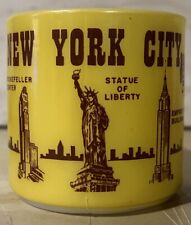 Federal Glass Rare New York City Coffee Cup Milk Glass Kennedy, Rockefeller, MSG picture