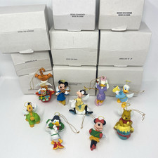 VTG Grolier Disney Mickey Minnie Donald Daisy Pluto Goofy Angel Ornament LOT 9 picture