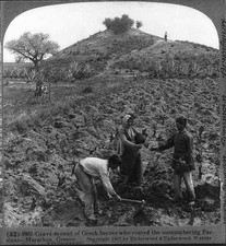 Photo:Marathon Greece 1907 Grave Mound of Greek Heroes Farmers Cultivating picture