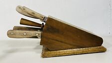 Case XX The Early Americans Stainless Knife Set of 6 W/ Wood Block & Shaperner picture