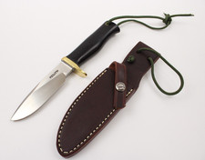 Randall Made Knife #28 Woodsman Black Micarta Carbon Steel Sheath picture