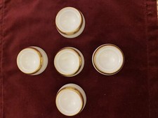 Vintage JHR Gold Rim Salt Cellars Set Of 5 picture
