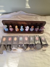 Vintage Avon 1983 porcelain thimble set with 