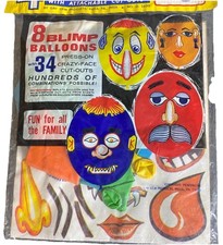 Gay Gem Crazy Face Halloween Balloon Sets Tiki Funny Joke  1970s Vintage Party picture