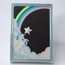 AS/IS Vintage YAP's Unicorn Rainbow Musical Mirror w/ STAR 1986 Mythical Nyman picture