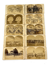 1876 Lot (x17) International Exposition Fair Stereoviews photo Philadelphia PA picture