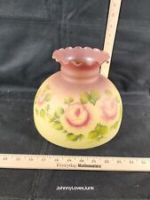 Glass Hand Painted Shade Only For Antique Hurricane GWTW Oil Lamp Burner  picture