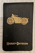 Vintage / Antique 1920s Harley Davidson Motorcycle Leather Pocket Notebook picture