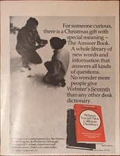 Webster's Dictionary Vintage 1969 LIFE Magazine Christmas Gift Print Ad picture
