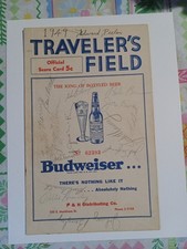 1949 Baseball Scorecard With Players Autographs Nashville/Little Rock Travelers  picture