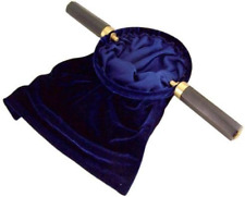 Royal Blue Felt Church Tythe Offering Bag with Wood Handles picture