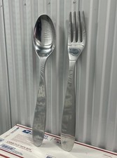 Mcm Pop Art Store Display Restaurant Large Metal Sculptural Spoon & Fork 29.5