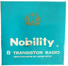 Vintage NOBILITY 8 Transistor Radio Original Box, earphone, and  instructions    picture