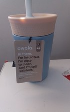 Owala Kids Insulation Stainless Steel Tumbler with 12 Ounces, Tan and Blue  picture
