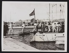 Photo:Piraeus Greece 1935 Greek Navy Destroyer Velos Mutiny Harbor picture