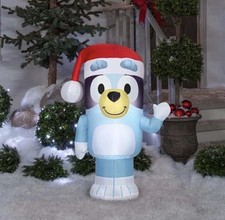 Bluey Santa Hat 3.5' Lighted Christmas Inflatable - Indoor/Outdoor **NEW** picture