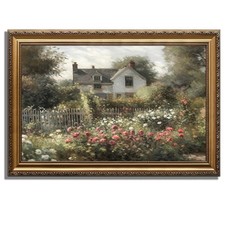 KBKBART Vintage Gold Framed Wall Art, Garden Landscape Paintings 16x24inch picture