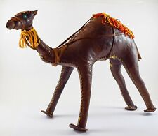 Handmade Moroccan Leather Camel, Vintage leather camel, Vintage Home decoration picture