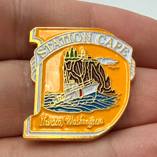 USCG Station Cape Disappointment Ilwaco Washington Lapel Pin Souvenir Rare picture