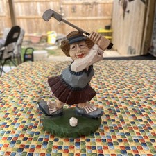 David Frykman 1998 Vintage Lady Golfer Figurine Collectible picture