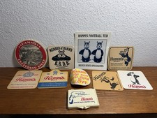 Hamms Beer Stickers, Coasters, Sewing Kit Lot Vintage Breweriana Football Ted picture
